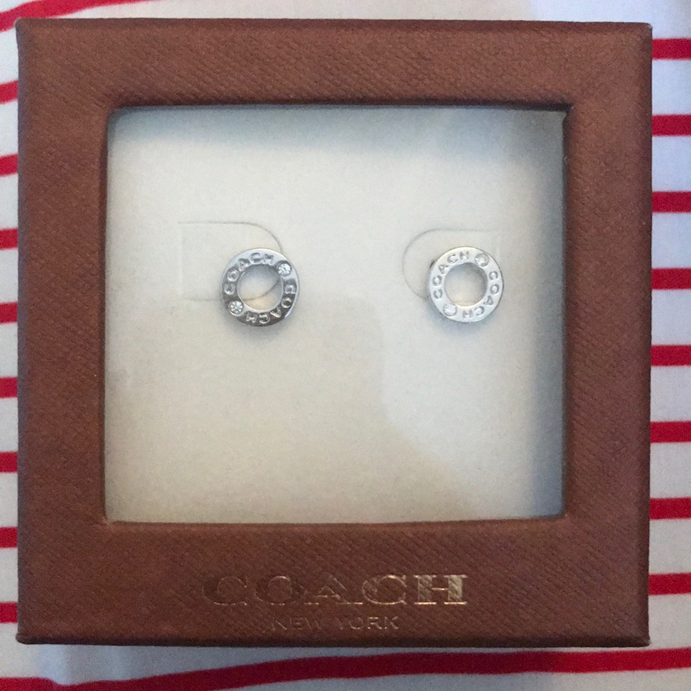 Coach silver earrings